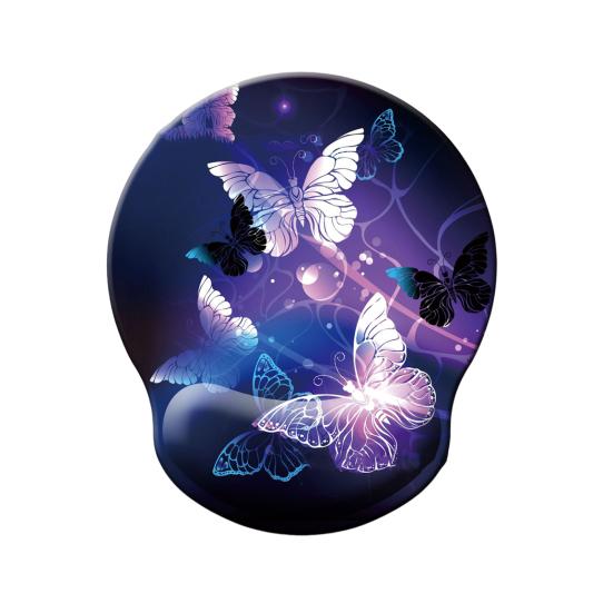 Коврик для мыши с мягкой лайкровой поверхностью, эргономичная гелевая поддержка запястья, нескользящая основа, коврик для мыши, совместимый со всеми мышами, коврик для мыши