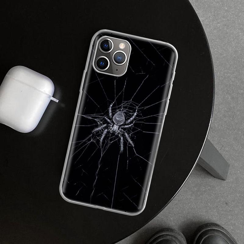 Чехол для телефона с изображением паука Черная вдова для iPhone 11 12 13 Mini 14 15 Plus 16 Pro Max 17 Air 7 8 + SE Художественный Индивидуальный Fundas