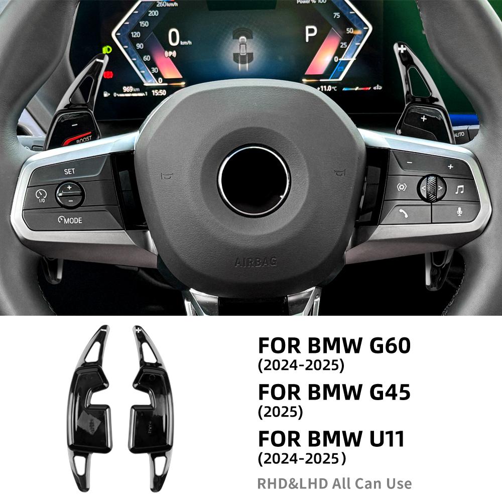 For BMW 1 5 Series G60 F70 2024-2026 X3 G45 2025 X1 U11 -2026 ABS Steering Wheel Shift Paddle Shifter Interior Trim Sticker