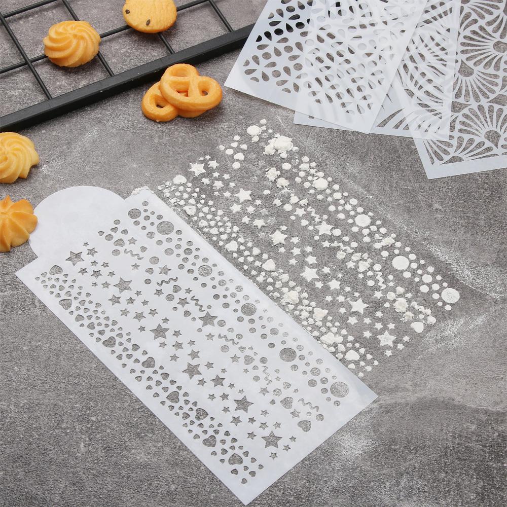Cookie Decorating Tools Lace Border Fondant Printing Sugar Sieve Mold Cake Stencil Baking Templates