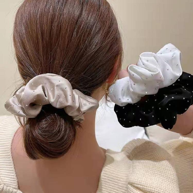 Sparkling Ponytail Holder Soft Textured Scrunchies for Stylish Women Girls Elegant Hair Accessories Hair Styling Tools