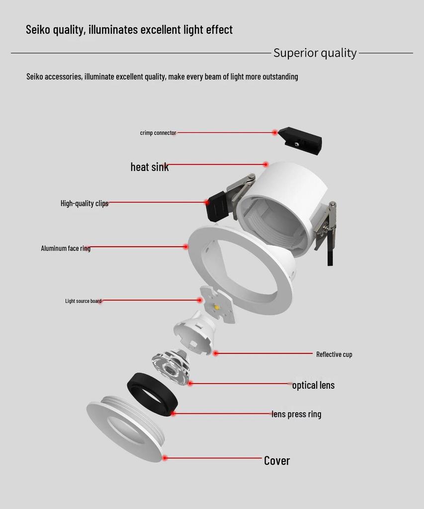 Recessed Spotlight Wall Washer for Hotel Clubhouse Display Cabinets