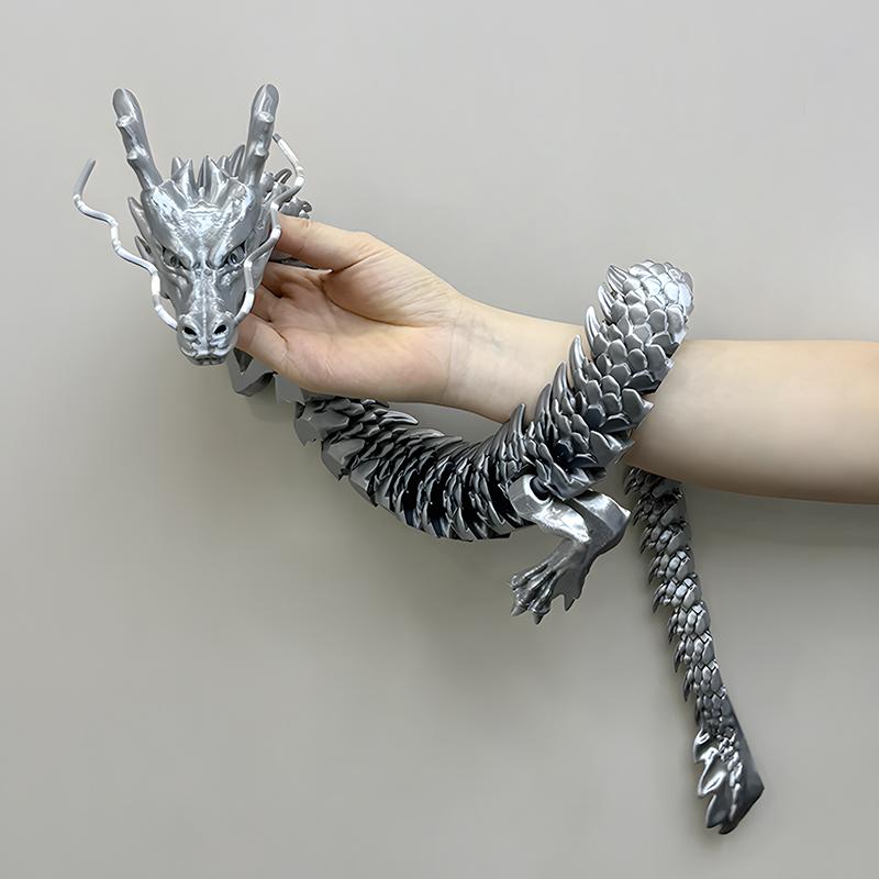 88СМ 3D-печатный Кристальный Дракон с драгоценными камнями Непоседа Игрушка Вращающийся Сочлененный Дракон Подарок для Детей с СДВГ Идеально для Подарка на День рождения