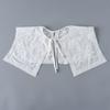 Female Lapel Embroidery Detachable Collar Shawls for Women's Lace Lace Up Shawl False Collars Dress Blouse Decorative