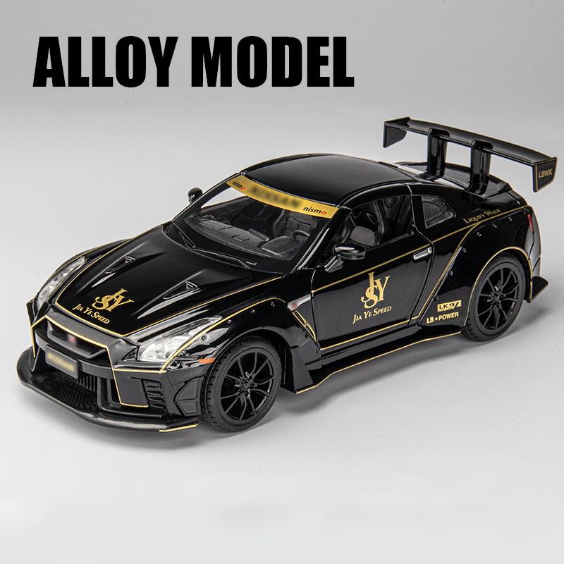 1:24 Skyline Ares GTR R35 Diecasts & Toy Vehicles Metal Toy Car Model High Simulation Pull Back Collection Kids Toys