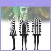 Косплей-костюм Битлджуса 2 для женщин, выполненный из эффектной черной смесовой ткани из полиэстера