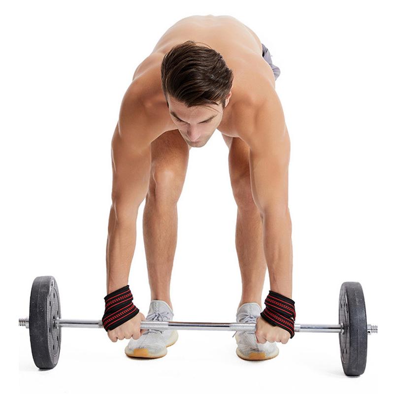 2 шт. браслет для тяжелой атлетики мужские фитнес-усилители для тяжелой атлетики противоскользящие ремни на запястьях перчатки для штанги гантели регулируемые фитнес-ленты