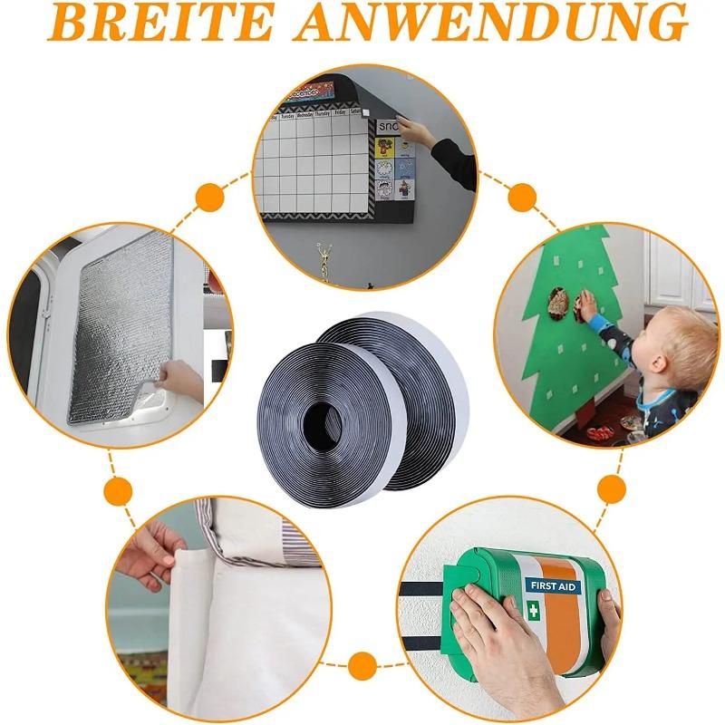 5M прочная самоклеящаяся лента-липучка с застежкой-липучкой, нейлоновая волшебная наклейка, скретч-лента с клеевым ремешком для поделок своими руками 20-50MM