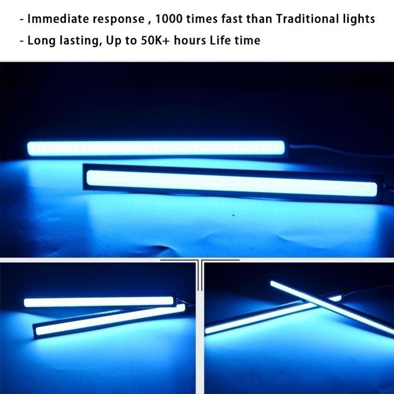 Универсальный водонепроницаемый дневной свет COB противотуманная фара автомобильный Стайлинг светодиодный дневной свет DRL лампа