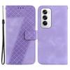 For Oppo Reno12 5G (Global) Case 7-Shaped Pattern Imprint Leather Phone Cover