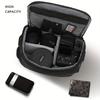 Прочная нейлоновая сумка для DSLR-камеры, дорожная сумка через плечо с боковыми сетчатыми карманами, регулируемый ремень для зеркальных и беззеркальных камер, черная