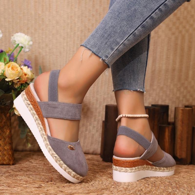 Women's Espadrilles Wedges Sandals Heels Closed Toe Tie Lace Up Platform Ankle Strap Summer Dress Shoes