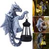Dragon Tree Hugger with Solar Lantern Weather Resistant Outdoor Garden Yard Pathway Patio Lawn Resin