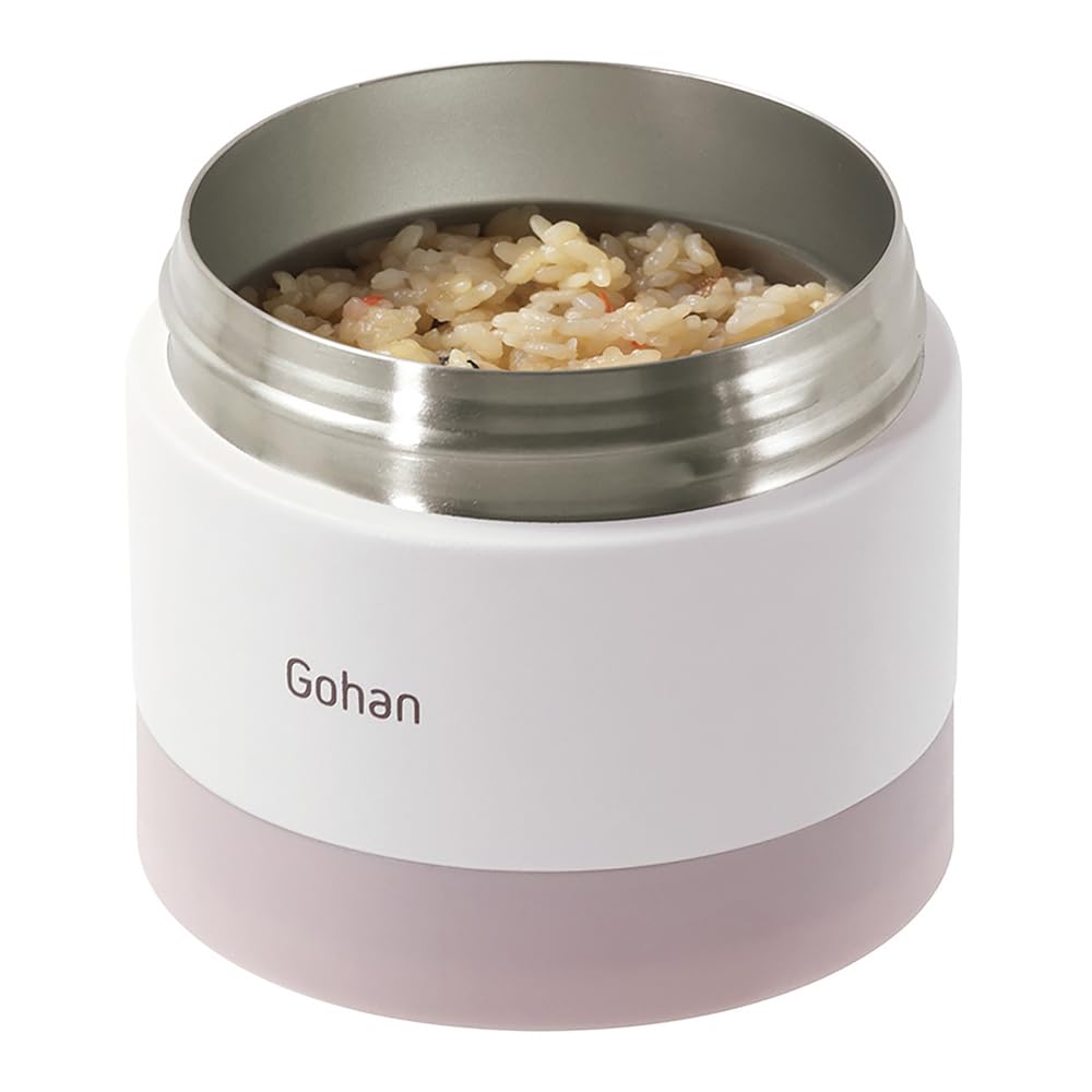 Bestco Bento Box with Pale Small NQ-213 Two-Tier Handle, 480ml, Pink, Insulated, Round,