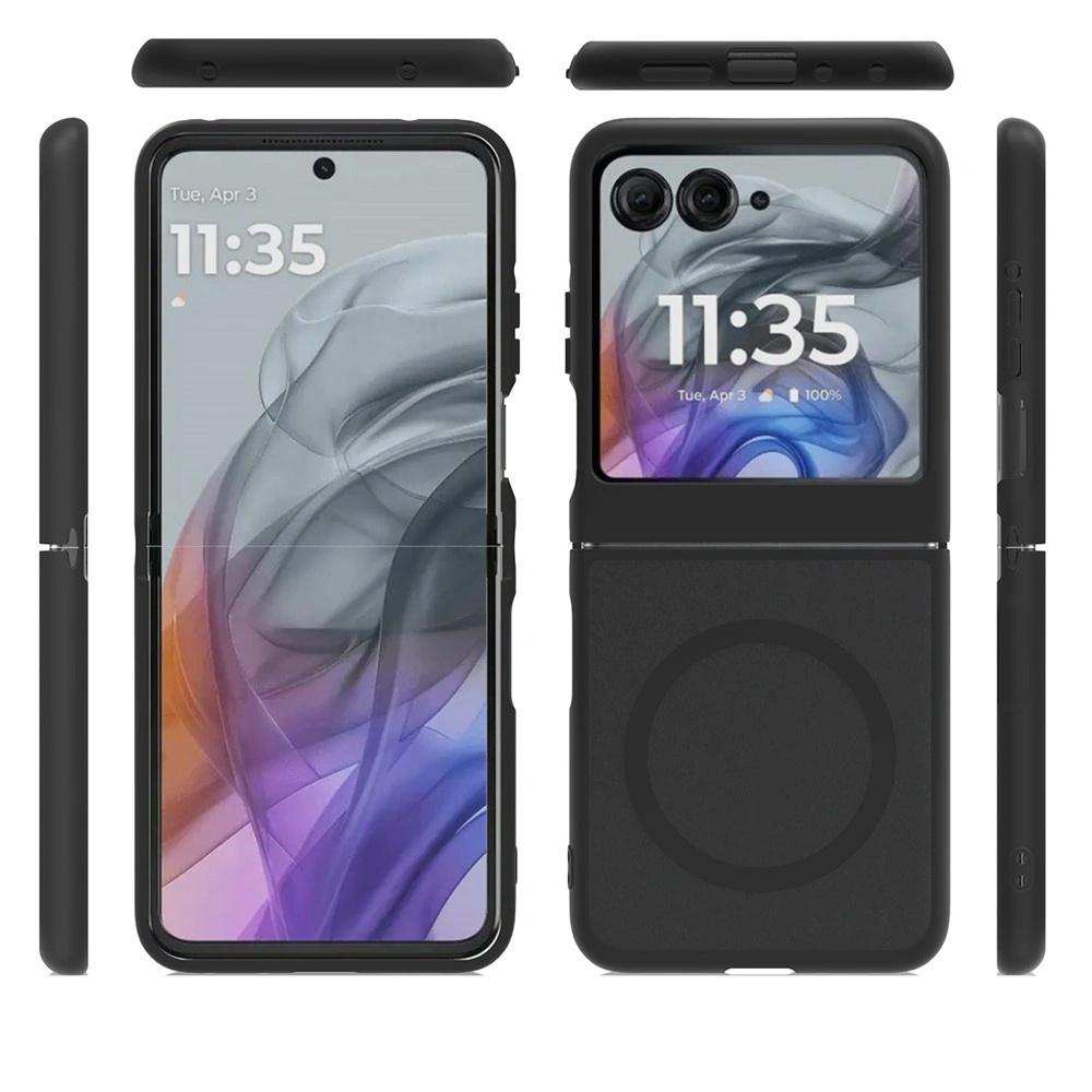 Smoke Case for Motorola Razr 70 / 60 / 50 5G, Skin Touch, for MagSafe, Black