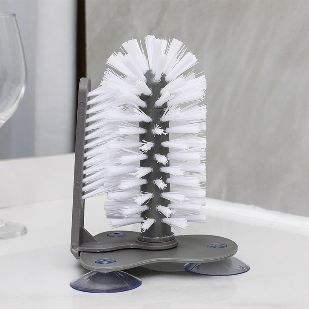 Detachable Sucker Cup Brush 2 In 1 Water Bottles Cleaner Durable Cup Scrubber Wine Glass