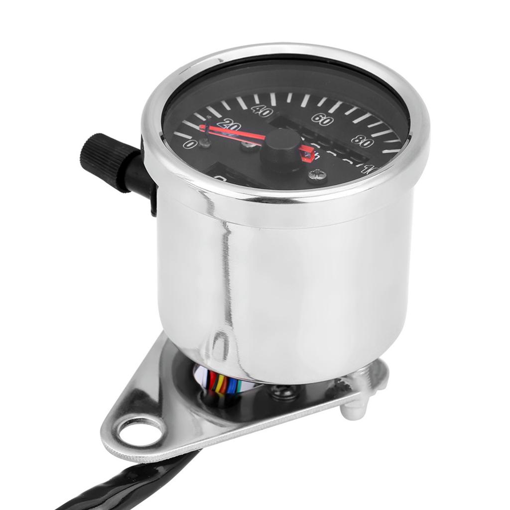 Кафе Рейсер Кастом Мотоцикл Механический Спидометр со Светодиодным Индикатором Одометр 140 км/ч