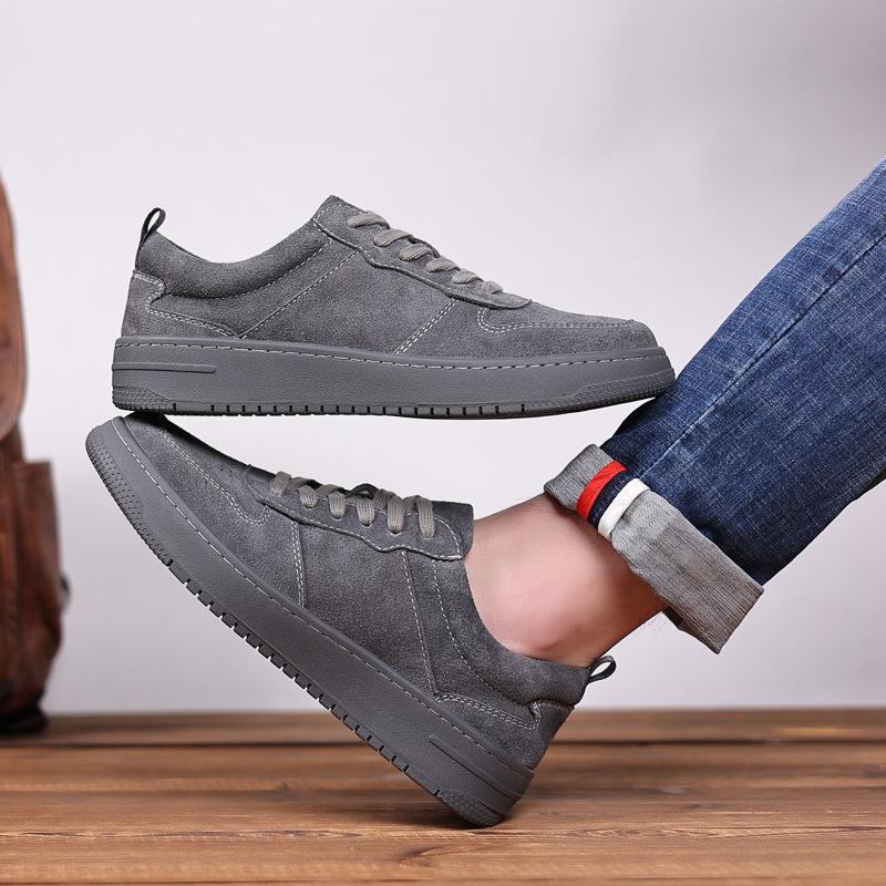 Мужская обувь. Новые весенние повседневные кожаные туфли. Замшевые универсальные туфли для инструментов. Ботинки martin с низким вырезом в стиле ретро.