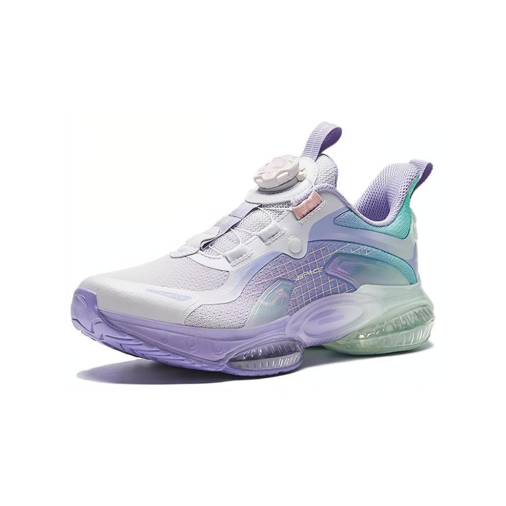 Anta UFO 5.0 Non-Slip Wear-Resistant Low-Top Kids Running Shoes Kids Sneaker White Purple Green 322335588-1