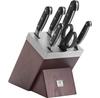Pro Knife Set with Self-Sharpening Block, 7 Pieces, Brown (38448-007-0)