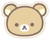 Tees Factory Rilakkuma Mamokomoko Embroidery Sticker Face RK-5546407FC