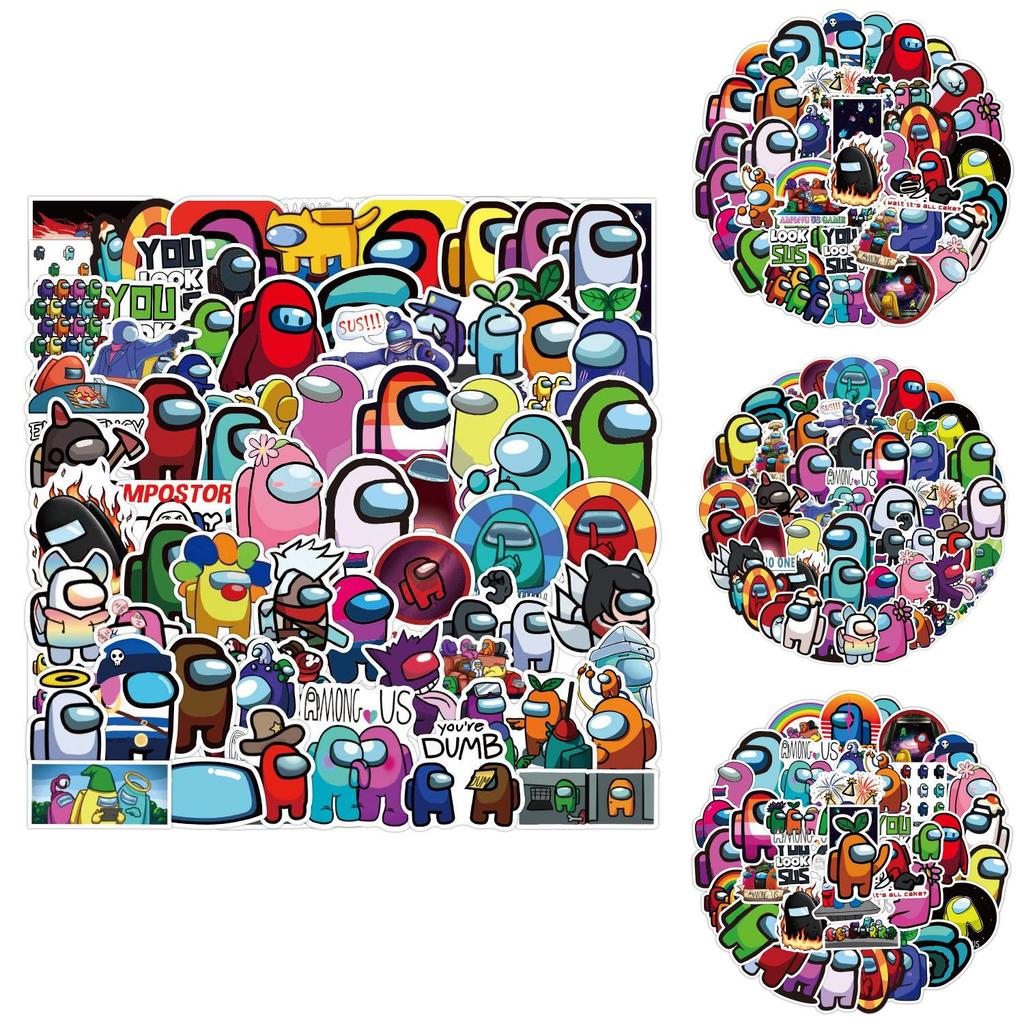 100pcs New Among Us Sticker Bomb Pack Diy Imposter Crew Set Game Decal Quality