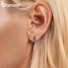 BAMOER 925 стерлингового серебра Рождественский подарок ювелирные изделия Holly Open Ring Красочные серьги-гвоздики с листьями цветов Специальный подарок на Новый год