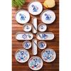 14 Pieces 6 Person Handmade Marine Breakfast Set - Luxe Breakfast Presentation Set