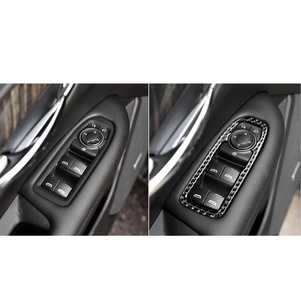 Для Cadillac XT5 2016-2019 гг. Карбоновая накладка на рамку переключателя стеклоподъемника двери автомобиля, наклейка для автомобиля, 4 шт., аксессуары для стайлинга автомобиля