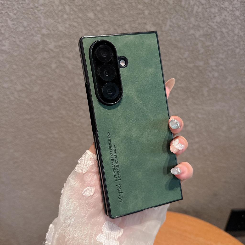 Флип-кейс из овчины для Samsung Z Fold7: Роскошный, Отводящий тепло, Безопасный для кожи, Защита от падений