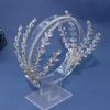 European & American Bridal Headband with Square Diamond Design - Tiara Accessory DZ071