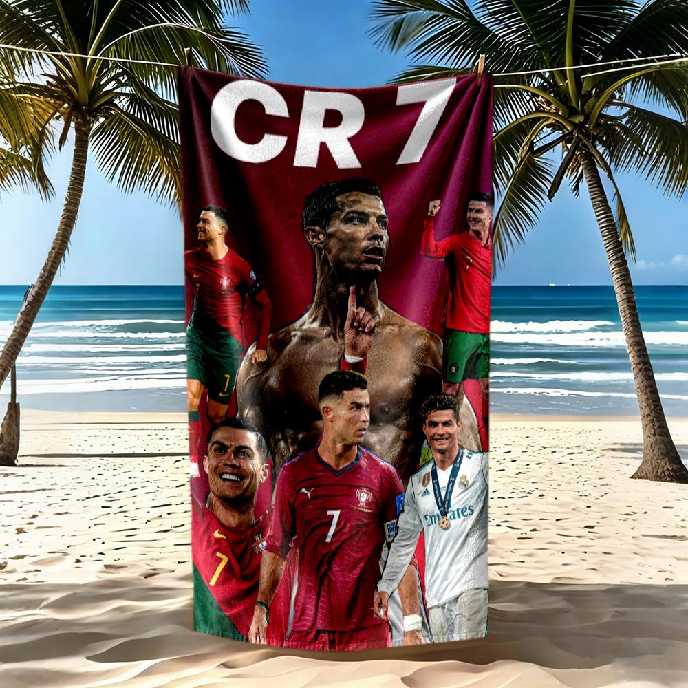 Cristiano Ronaldo Beach Towel Quickdry Soft Microfiber Comfortable Lightweight