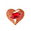 Трансграничная Новая Брошь в форме Персикового Сердца с Полными Бриллиантами Женская Брошь из Сплава со Стразами Темпераментная Универсальная Булавка для Одежды Брошь Фиксация против Света