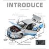 1/24 Scale Nissan GTR-R34 Alloy Car Model with Authentic Sound Effects, Premium Collectible Toy for Kids & Adults