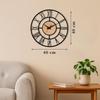 40 cm / Modern Metal Wall Clock for Living Room | Antique Silent Wall Watch for Bedroom, Drawing Room, Office, Kitchen, House and Hall