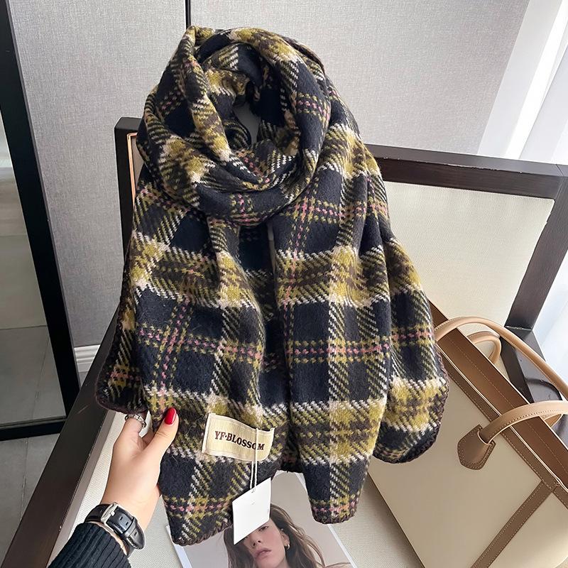 High Quality Plaid Scarf for Woman,warm Scarves Winter Scarf for Women