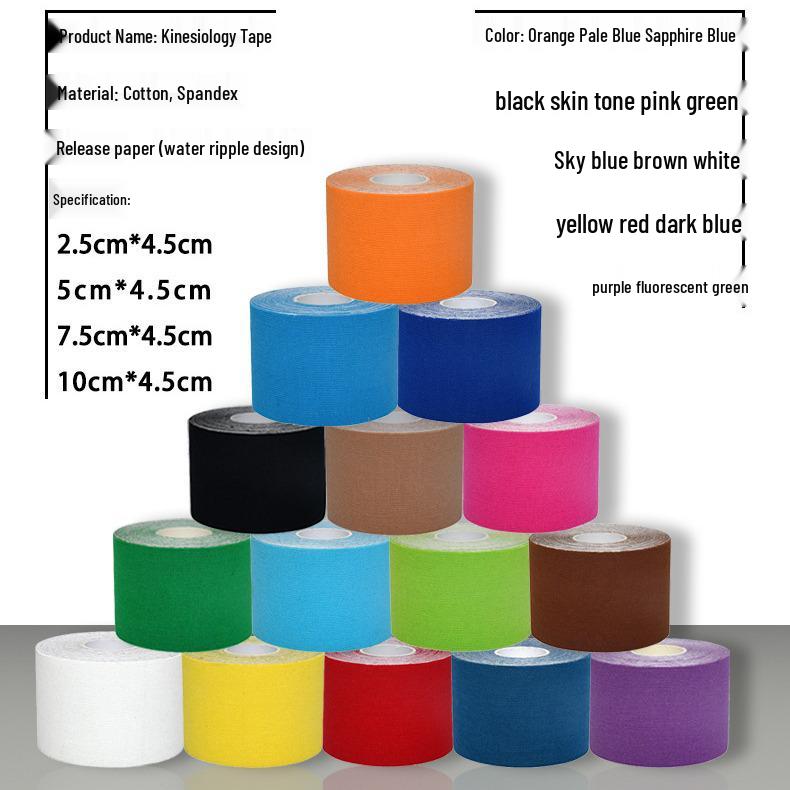 Мышечный пластырь Кинезио тейп для поддержки груди, колена и локтя – Защитное снаряжение для фитнеса и спорта