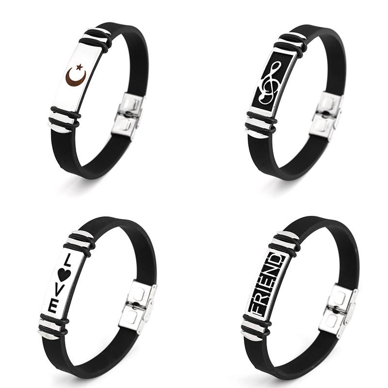 Готический титановый стальной браслет-манжета с застежкой для мужчин и женщин, крутые украшения для рук, простой черный браслет, праздничный подарок, аксессуары для браслета