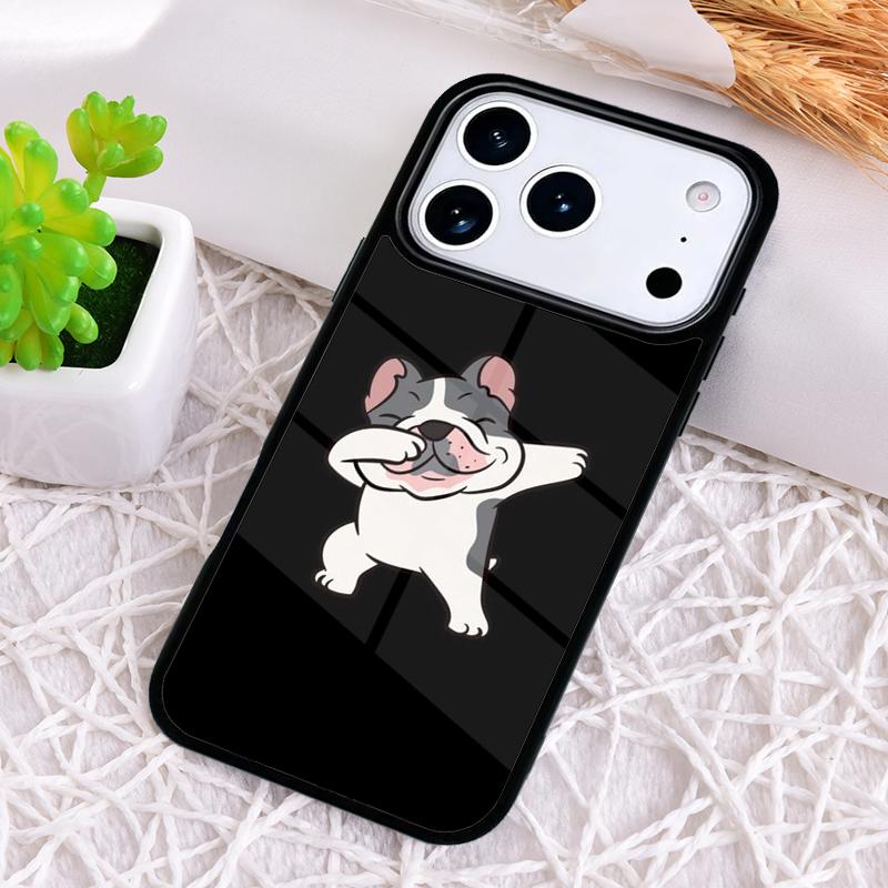 Мультяшный чехол для телефона с французским бульдогом для iPhone 17 Air 16 15 11 12 14 13 Pro Max Ударопрочный чехол