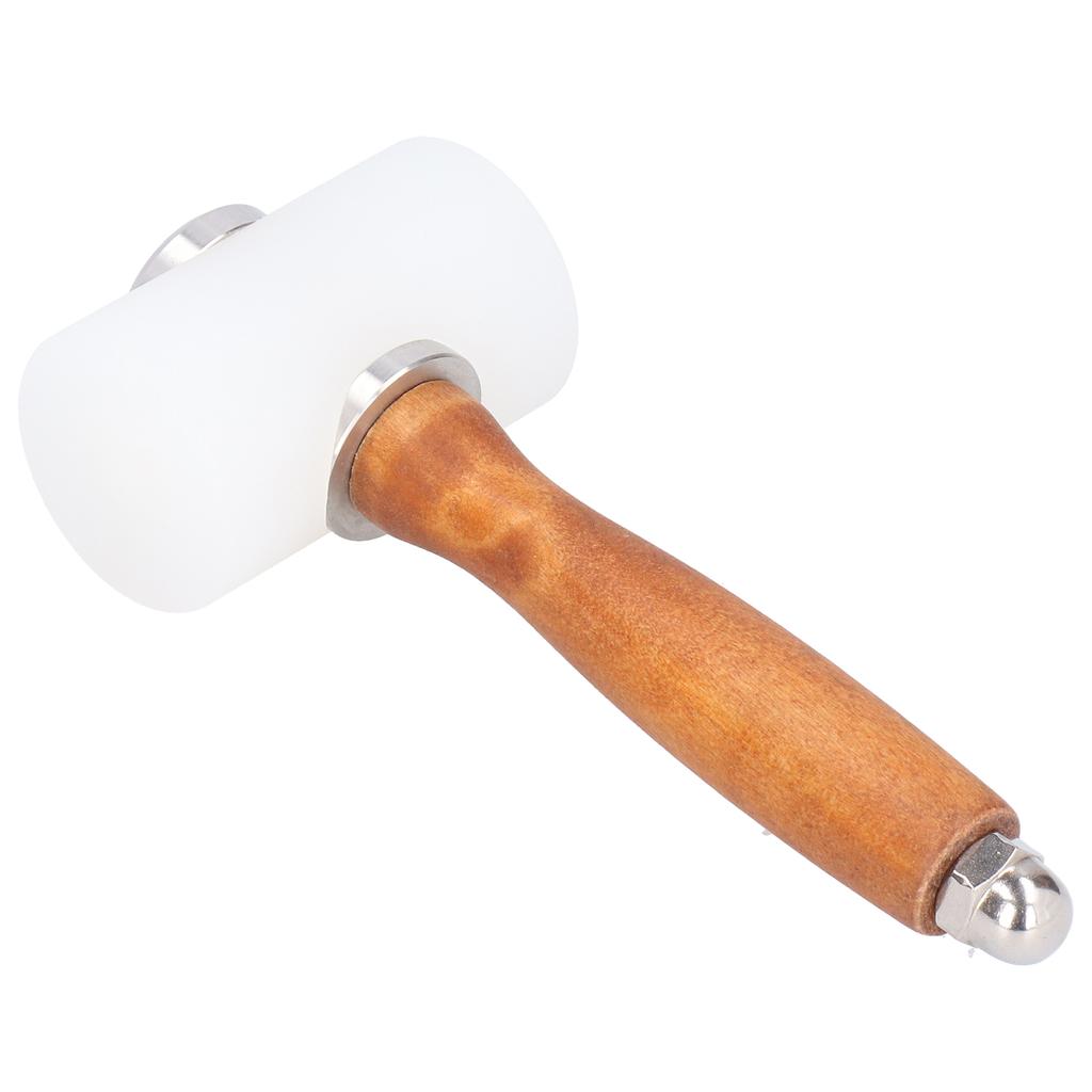 Молоток для резьбы по коже, нейлоновый, самодельный, ручной работы, молоток для кожевенного ремесла, деревянная ручка, инструмент для штамповки(желтый