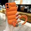 Пуховая куртка Ручной ремешок на запястье Чехол для For Iphone 16 1 14 13 Pro Max 12 11 X Xr Xs 7 8 Plus SE Шнурок Однотонный Мягкий чехол