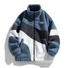 Autumn Winter Boys Warm Plush Color Contrast Panel Zipper Jacket Coat Casual Birthday Party