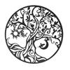 Tree of Life Wall Art 11.8in Round Decorative Metal Wall Plaque for Living Room Bedroom Indoor