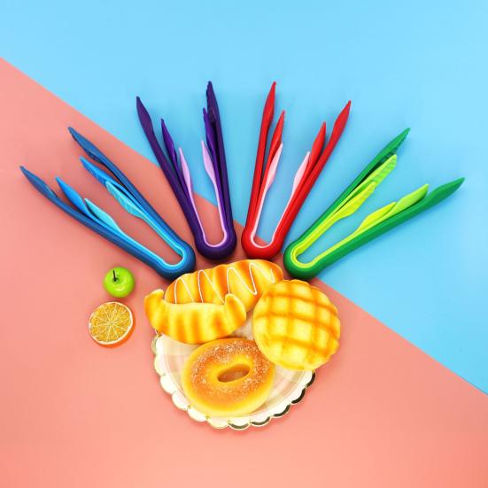 3 шт. зажим для еды с нескользящей ручкой, пищевые термостойкие многоразовые щипцы для еды, салата, хлеба, торта, гриль, кухонные аксессуары