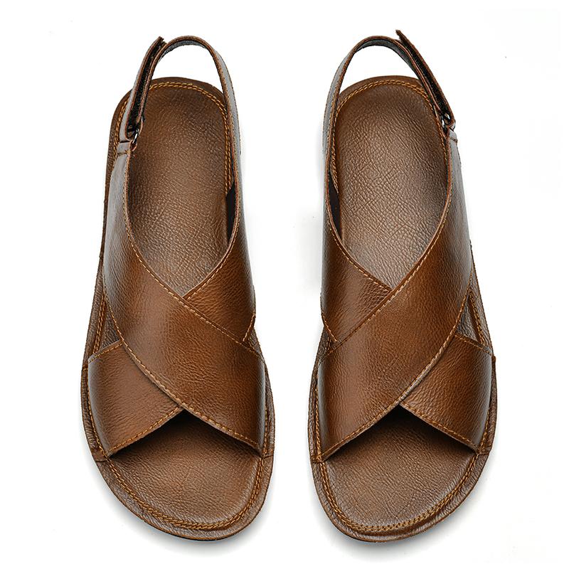 Мужские летние дышащие высококачественные сандалии Мужская мода тренд универсальные вечеринки свидания мужские сандалии для прогулок на открытом воздухе