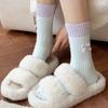 Cute Women's Thickened Socks Soft Middle Tube Socks Simple Warm Home Socks  Autumn Winter