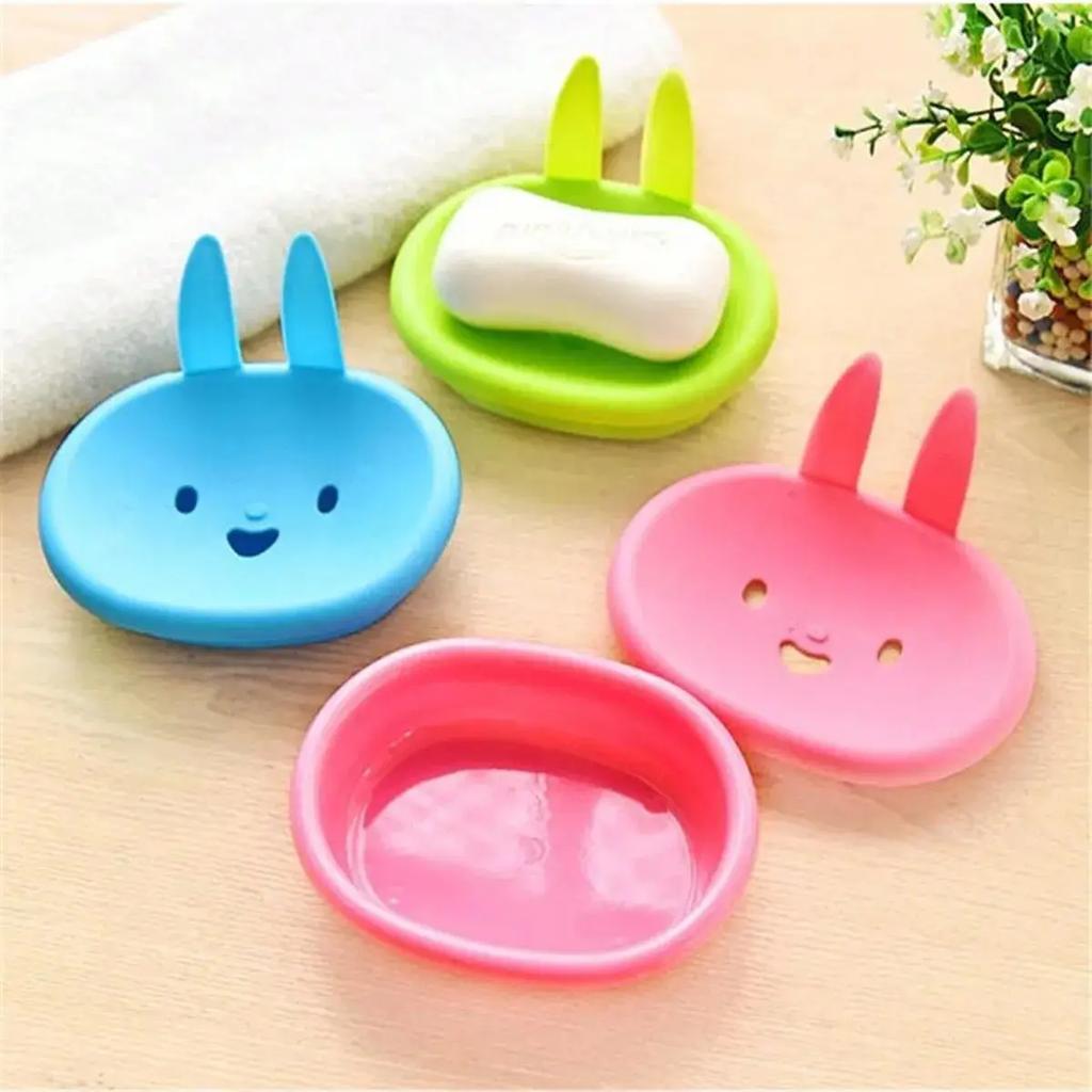 1pc - Multi Functional Rabbit Shaped Durable Soap Box, Household and Outdoor Hygiene Storage Container