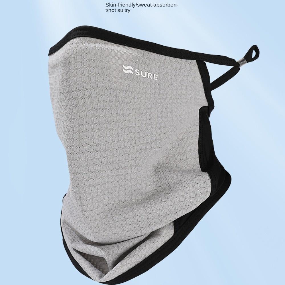Sunshade Sunscreen Face Cover Solid Color UV Protection Veil Men's Sunscreen Face Mask Hiking