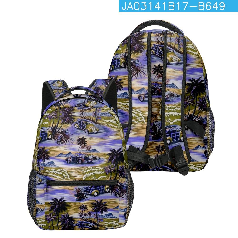 Cartoon Kpop Youthful School Bags Unisex Hawaiian Elements Travel Bags 3D Print Oxford Waterproof Notebook Shoulder Backpacks