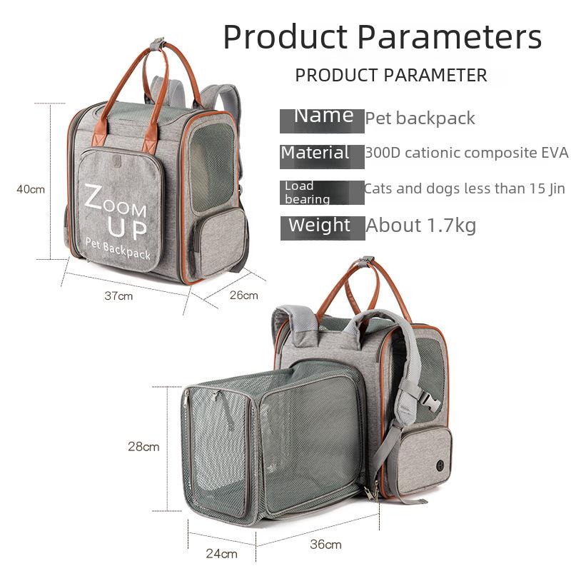 Qisheng большой вместимости расширяемый рюкзак для кошек